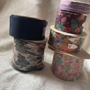 New Vintage 6 Rolls Ribbon Unmeasured Most Full Unused